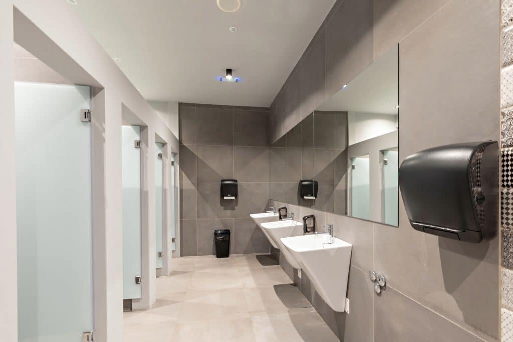 Interior of a clean public toilet